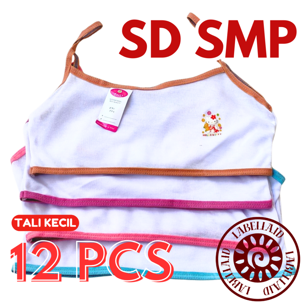 LUSINAN 12 PCS Mini Set Anak Perempuan/ Miniset Tanpa Busa Remaja/BH Anak Perempuan/Pakaian Dalam An