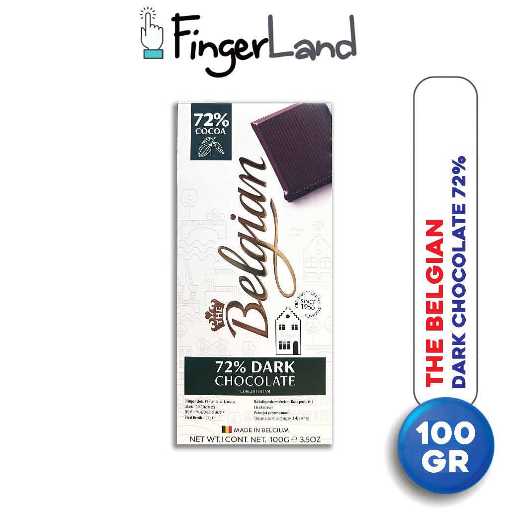 

THE BELGIAN Dark Chocolate 72% 100 gram Cokelat Hitam