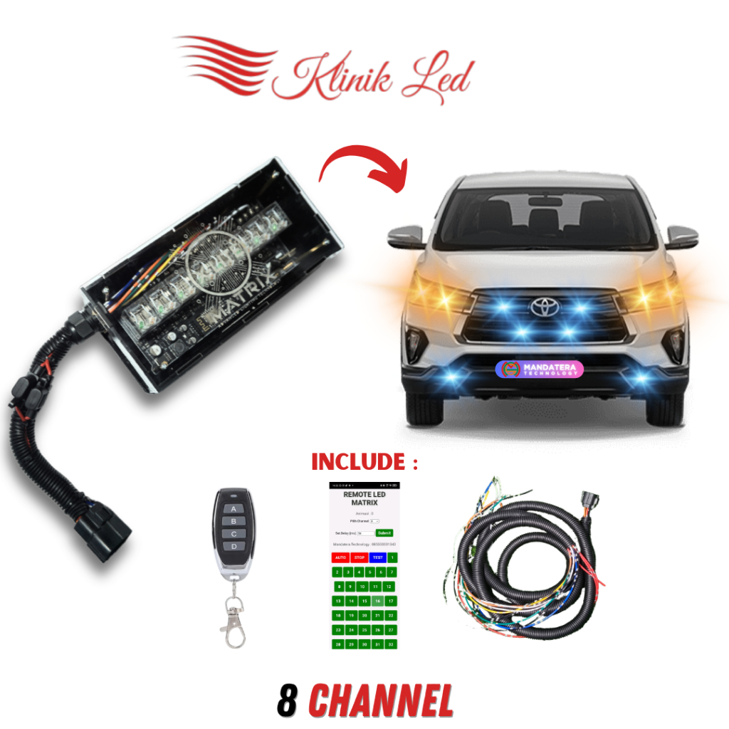 MODUL RELAY MATRIX LAMPU TEMBAK PROJIE MATRIX 12V PNP - Kendali Pencahayaan yang Canggih dan Bergaya