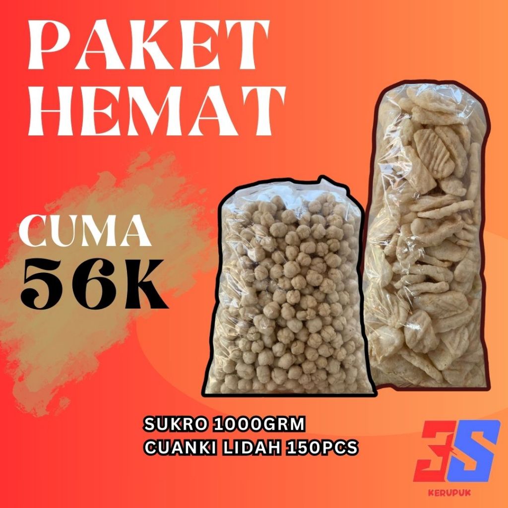 

Paket Hemat 2 Sukro Cikur 1000grm Cuanki Lidah 150pcs