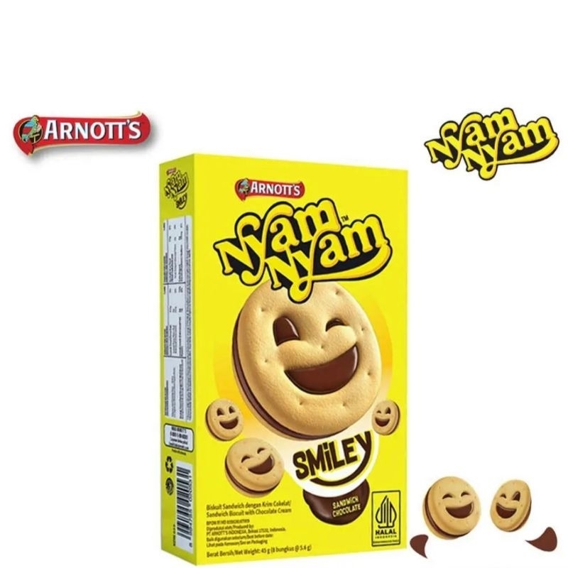 

NYAM NYAM SMILEY / ARNOTTS / snack camilan cemilan anak