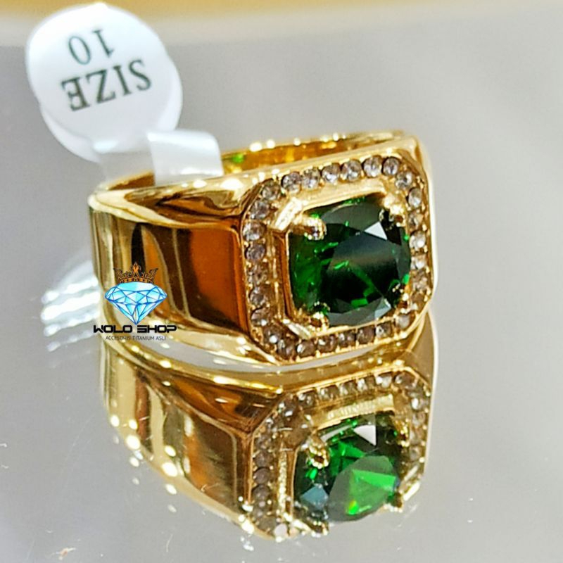 Cincin Pria Permata Zirkon Cutting Super Mewah