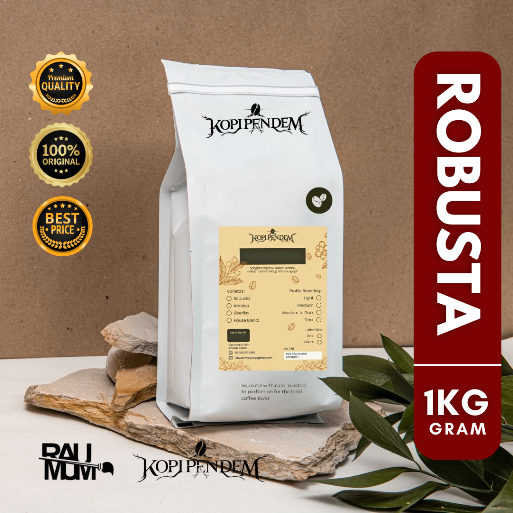 

Kopi Robusta 1 kg Premium Kopi Pendem Dampit 1000g