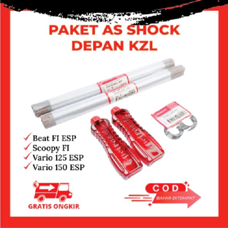 As Shock Depan + Oli Shock beat fi Vario 125 esp Vario 150 esp Bonus Seal Shock
