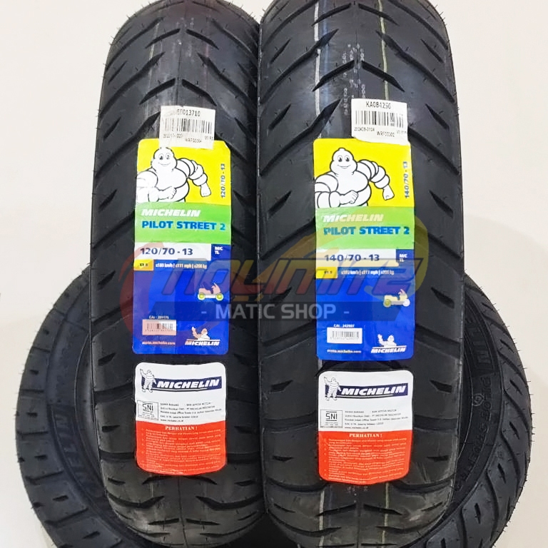 Ban Motor Michelin Pilot Street 2 Depan Belakang 120/70 - 13 & 140/70 - 13 NMAX