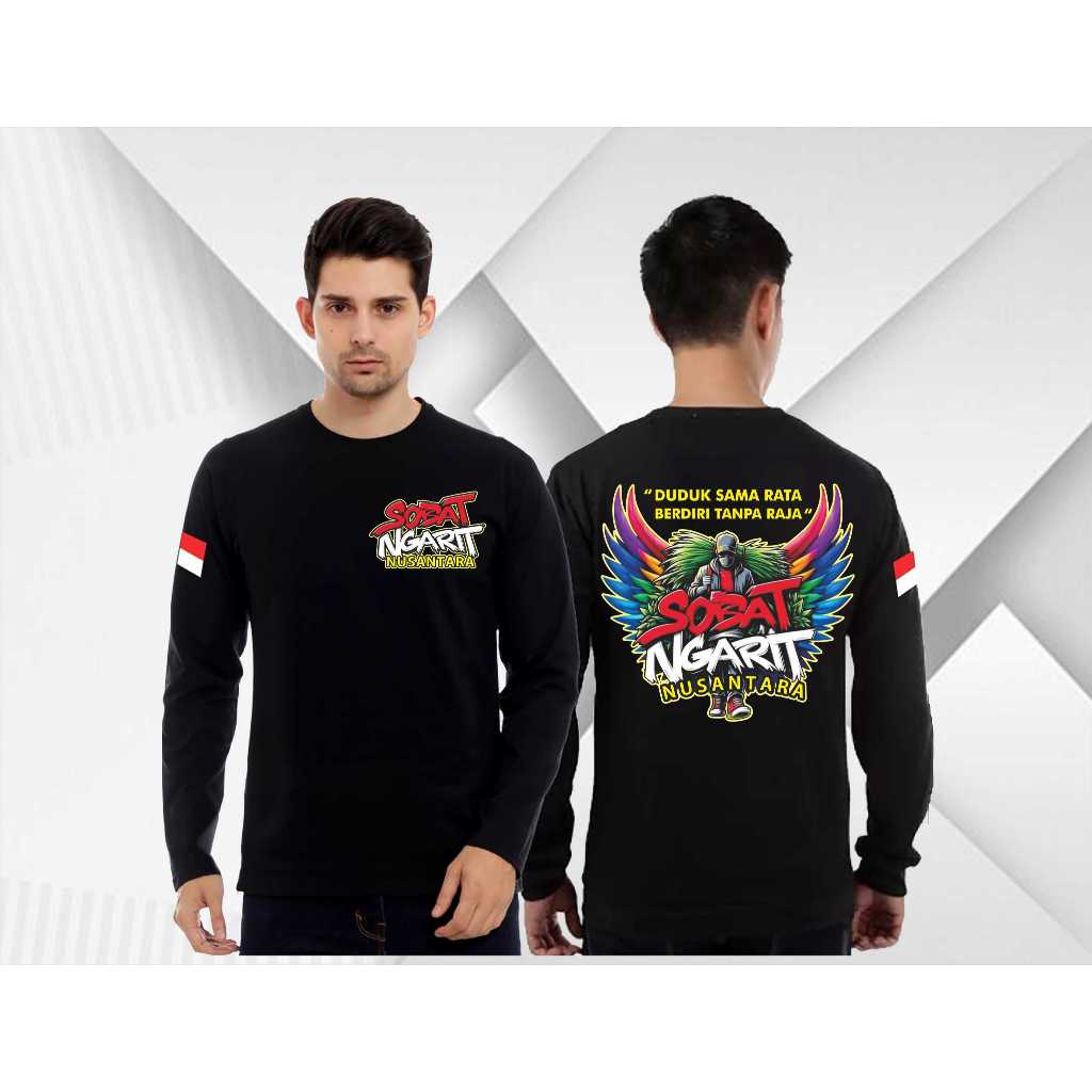 SOBAT NGARIT LENGAN PANJANG/T-SHIRT REGULAR BAJU PRIA DAN WANITA KAOS SOBAT NGARIT RAJA