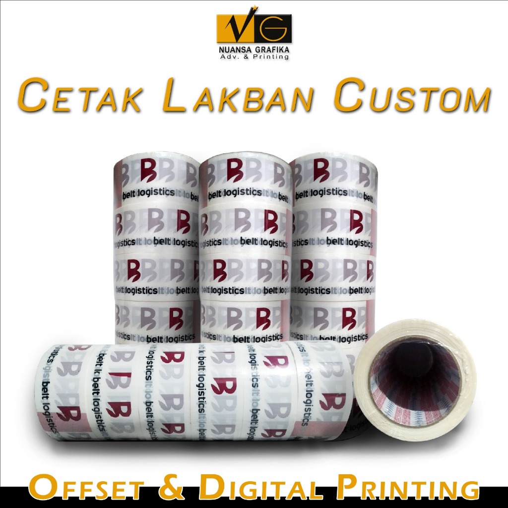 

Lakban Custom, 48 mm x 90 yard, elegant lucu keren