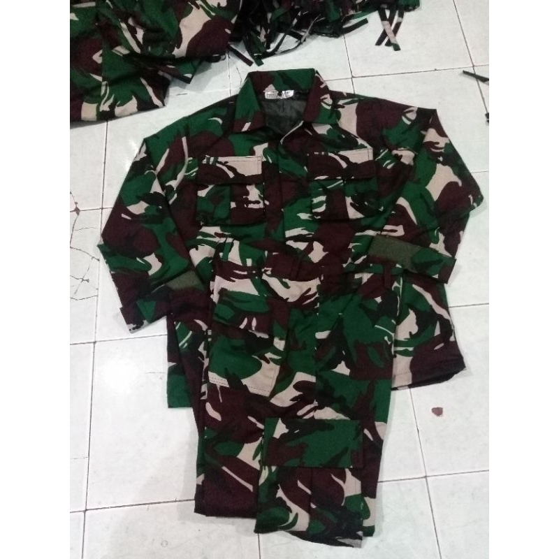 BAJU PDL BALLOTELI WOOL WARNA PEMBAGIAN FULL PERKERAS/SERAGAM/SETELAN TNI