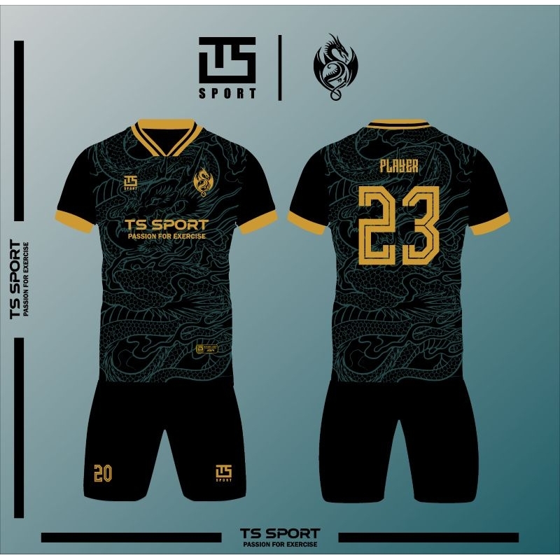 Setelan Kaos Jersey Bola Futsal Full Printing Gratis Tambah Nama Nomor Logo Sponsor