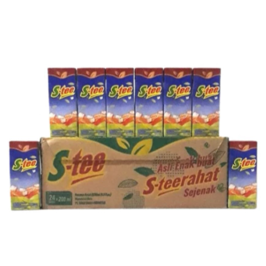 

S-TEE Minuman Teh Kemasan Kotak 200ml x 24 pcs (1 Karton)