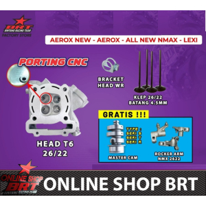 CYLINDER KOP BRT HEAD PORTING CNC 26 22 WR 155 AEROX NEW NMAX R15 VVA V3 V4 R15M VIXION R VVA XSR 15