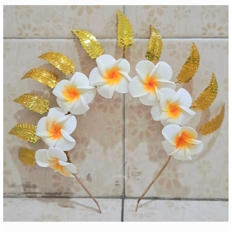 Mahkota tari, Bando bali, Bando bunga kamboja, accesoris tari, mahkota karnaval, bando bunga.