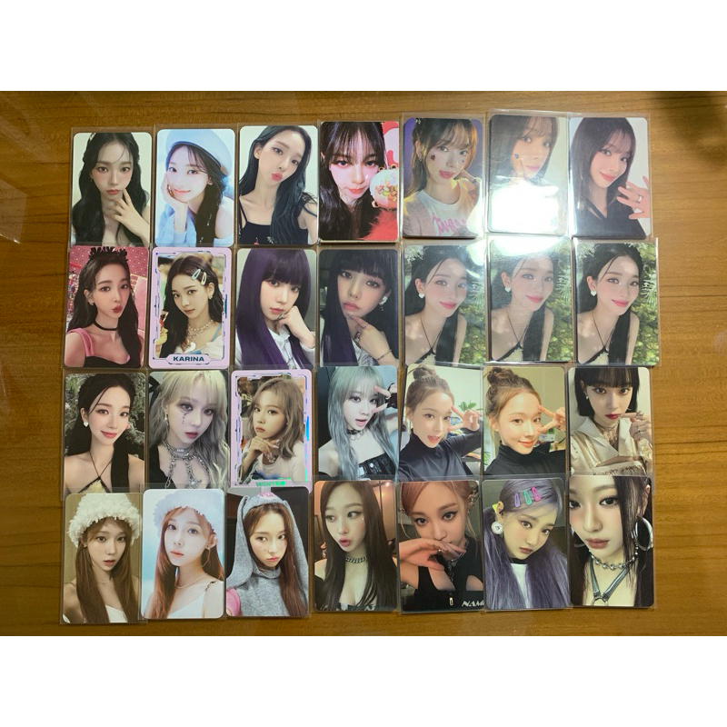 [READY UNDER 100k] aespa karina giselle winter ningning official photocard pc point sticker girls tr