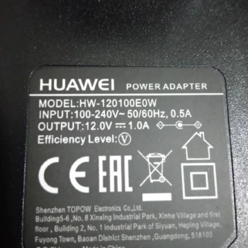 Adaptor 12V 1,5A Huawei Original Adapter 12v 1,5A Original