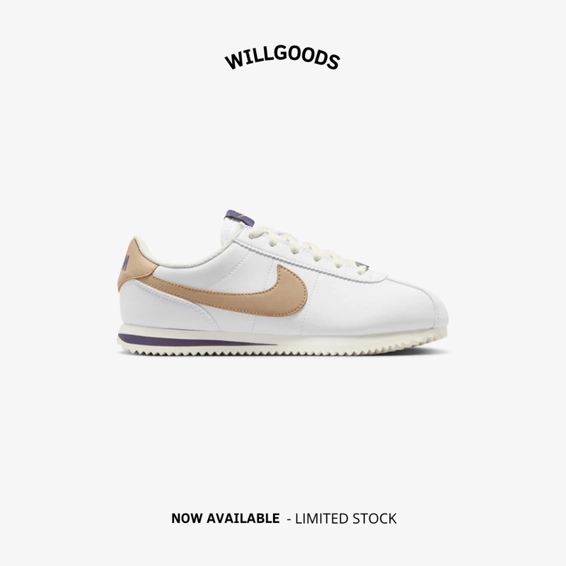 Nike Cortez GS White Dark Raisin Original Resmi