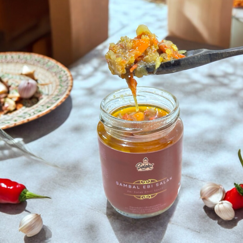 

Sambal Salak Ebi SALAKU Kemasan Botol Kaca Besar
