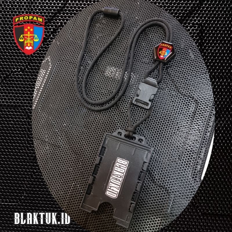 

Lanyard tactical holder id card Slide exagonal logo PROPAM POLRI