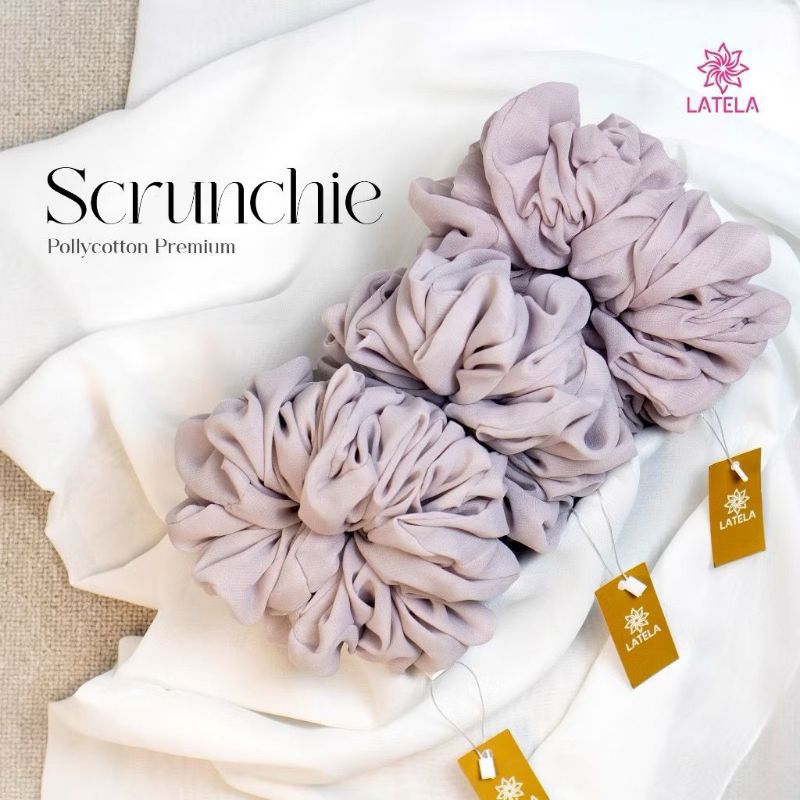 Scruncie LATELA Ikat Rambut Cepol Hijab (warna random)