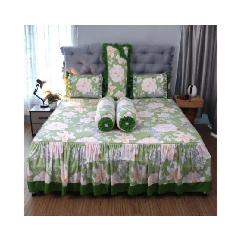Sprei rumbai motif Bunga ukuran 100x200-200x200