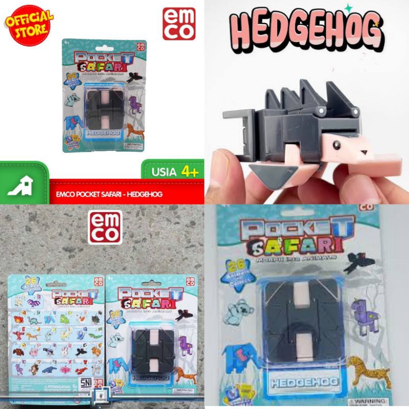 EMCO POCKET SAFARI HURUF H HEDGEHOG LANDAK MORPH ANIMALS HURUF ALPHABET ORIGINAL BINATANG MAINAN ANA