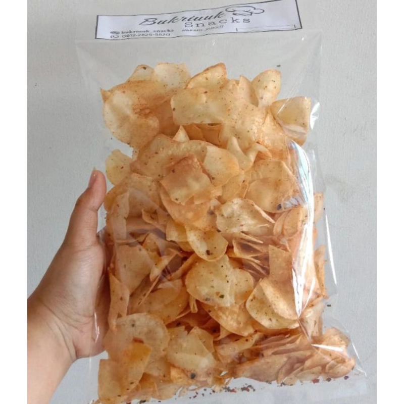 

Keripik singkong TERMURAH pedas daun jeruk 250grm