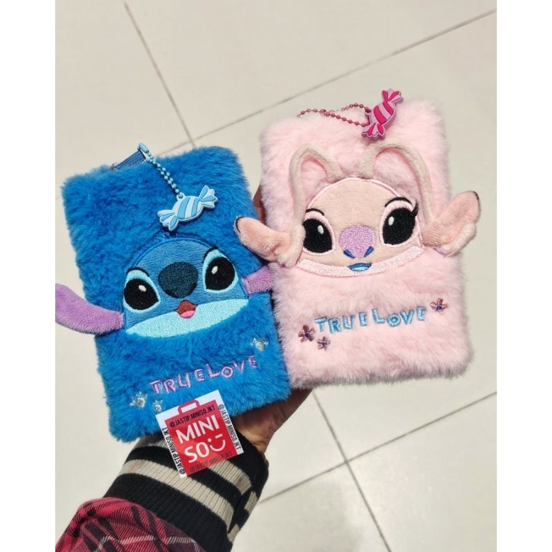 

MINISO A6 Stitch Plush Hardcover with Pendant DISNEY Stitch Collection (64 Sheets) 13.7x8.2cm STITCH / ANGEL