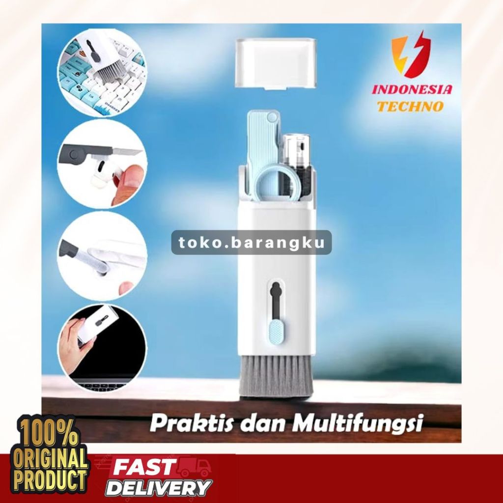 7 in 1 Multifunction Pen Cleaner for Earbud Smartphone Keyboard Cleaning Kit Multifungsi Pembersih K