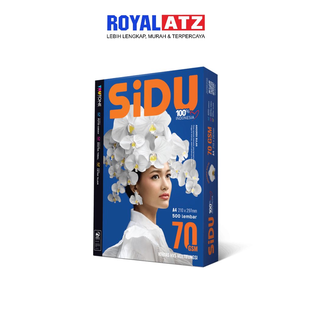 

Kertas Hvs A4 70 Gr Sinar Dunia Sidu / Kertas Fotocopy 70 Gram /Rim