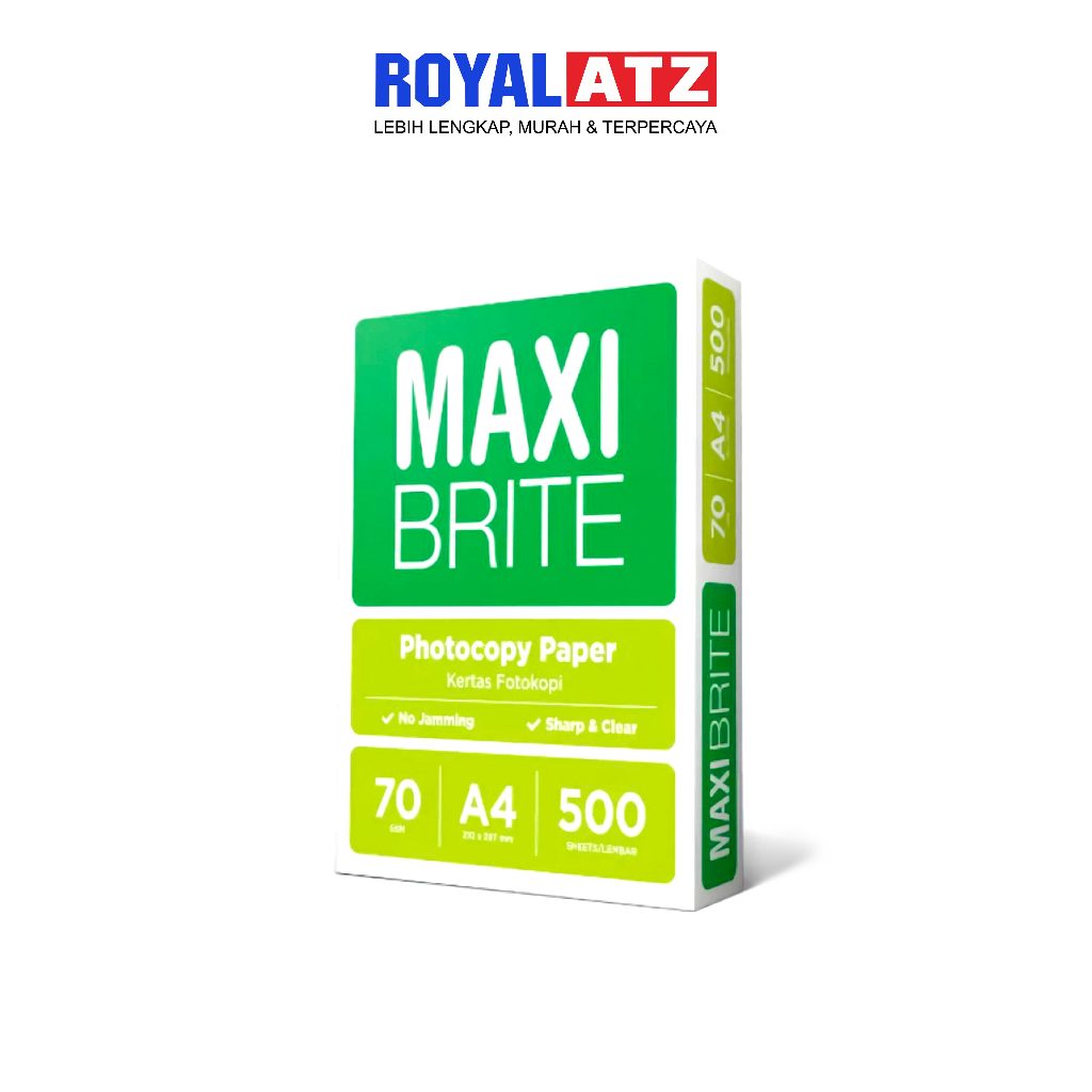 

Kertas Hvs A4 70gr Maxi Brite Fotocopy paper 70 Gram A4 / Rim