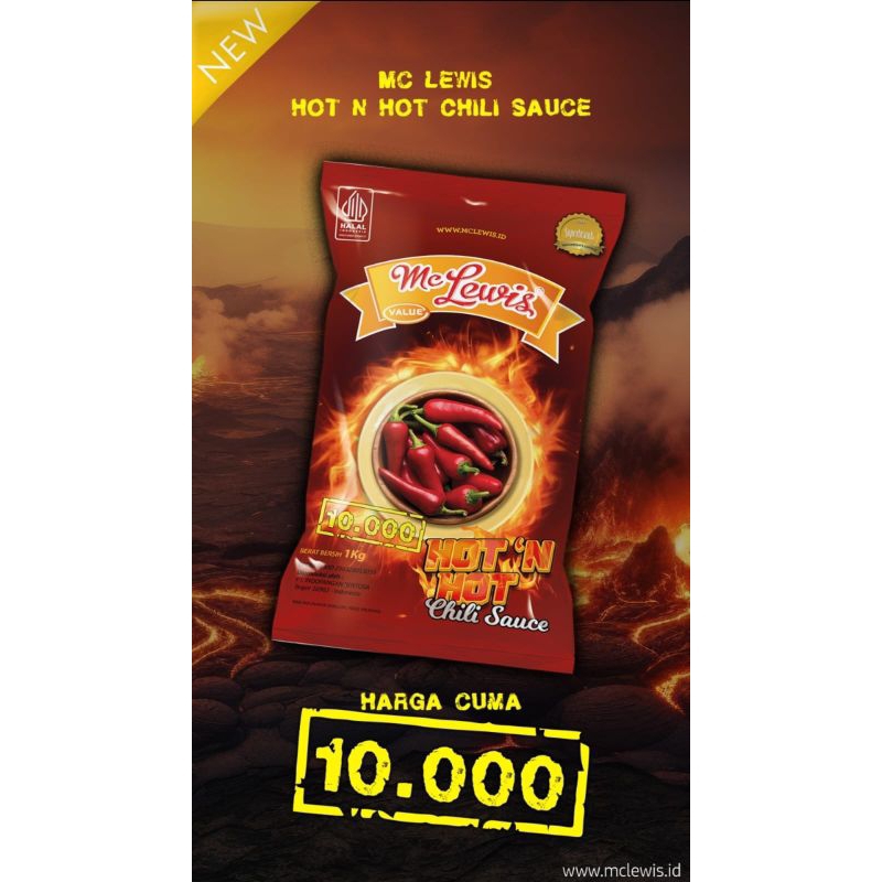 

mc lewis saos sambal hot n hot 900gr