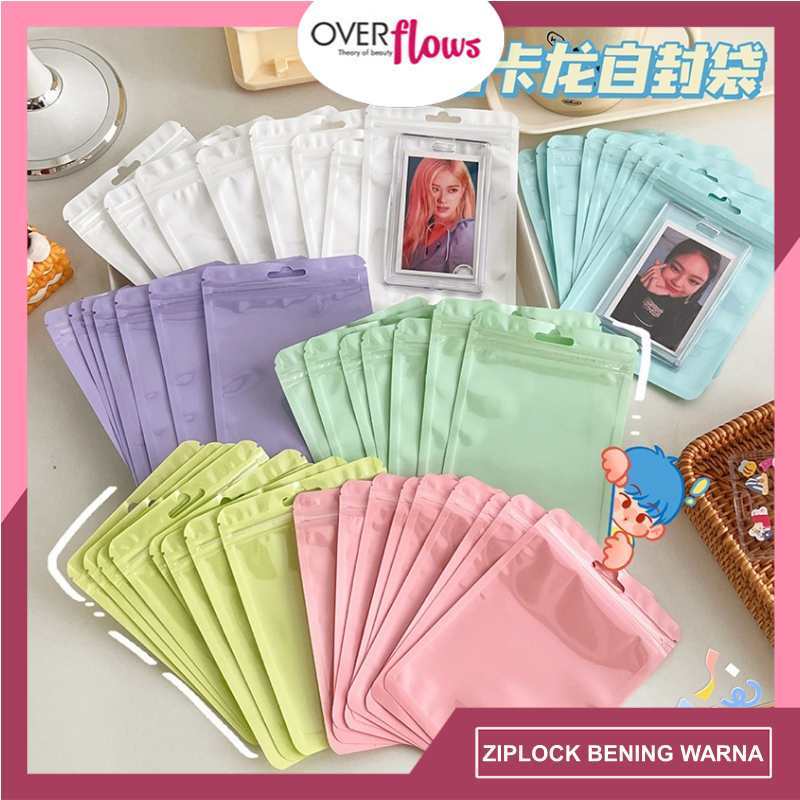 

OVERFLOWS.ID PLASTIK OPP SOUVENIR AKSESORIS KLIP ZIPPER ZIPLOCK BENING WARNA / ZIPLOCK SMILEY