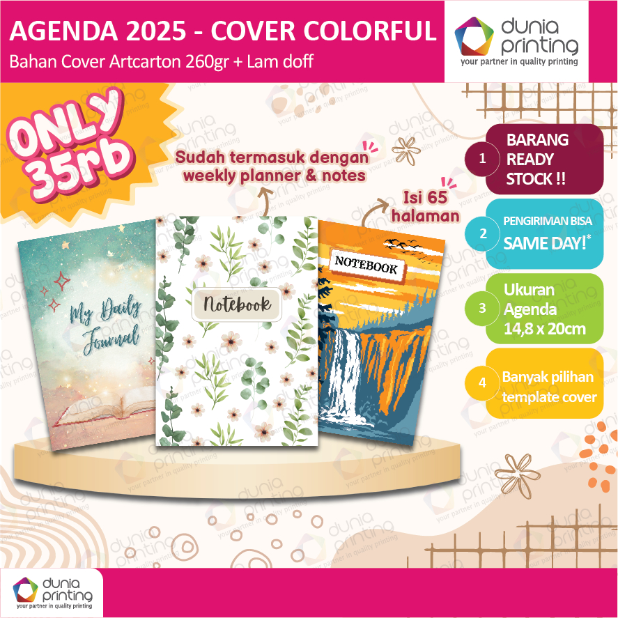 

Agenda 2025/ jurnal 2025/ planner 2025/ Diary 2025/ Notepad 2025