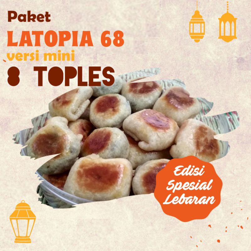 

Paket 8 Toples Kue Bakpia Kering Latopia Makanan Cemilan Oleh oleh Khas Spesial Lebaran