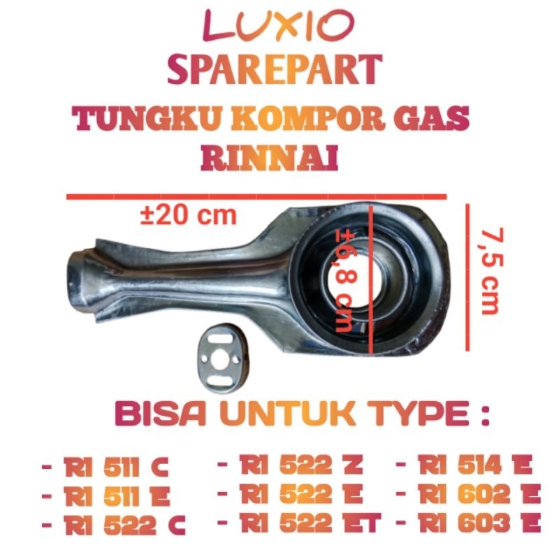 TUNGKU KOMPOR GAS RINNAI STAINLESS/ DUDUKAN BURNER KOMPOR GAS RINNAI