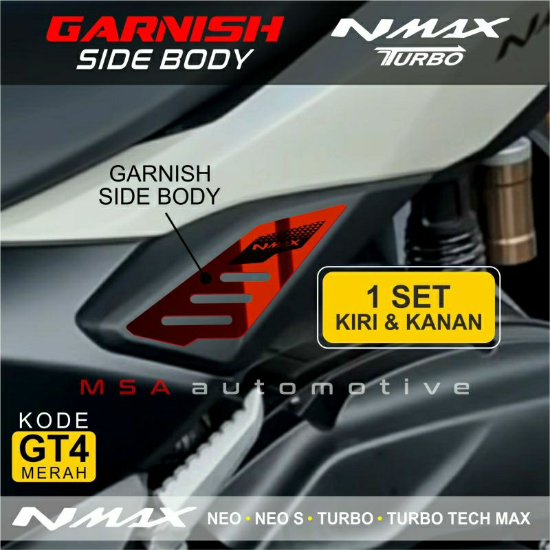 Garnish side body nmax turbo aksesoris nmax turbo