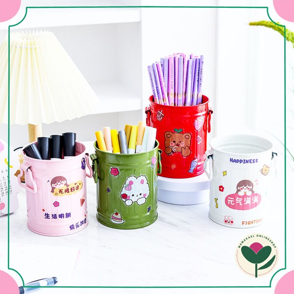 

Tempat pulpen trash bin tempat sampah trash can lucu cute organizer alat tulis MK1849