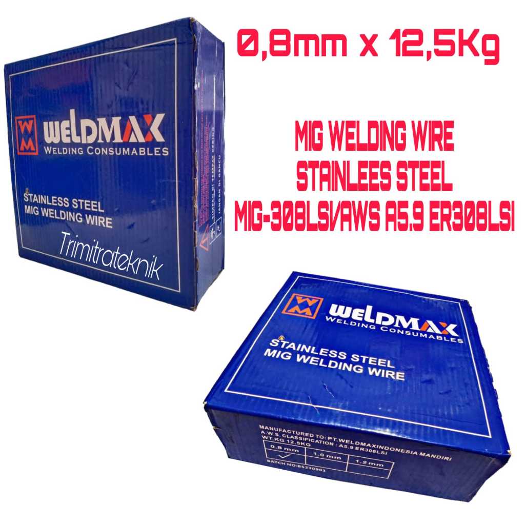 KAWAT LAS CO STAINLESS MIG ER308LSI 0.8MM WELDMAX - 0.8MM