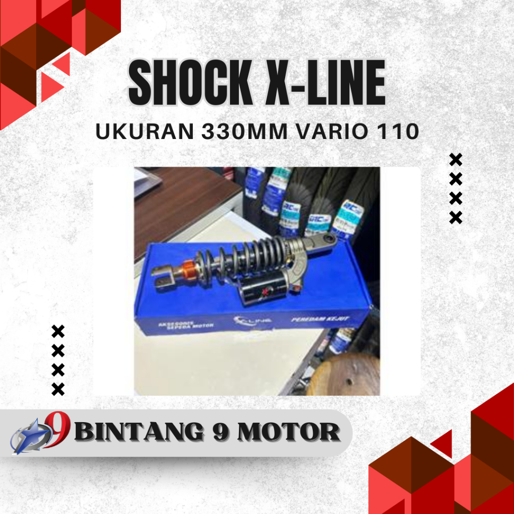 SHOCK (SKOK) X-LINE UKURAN 330MM VARIO 110-BINTANG SEMBILAN MOTOR