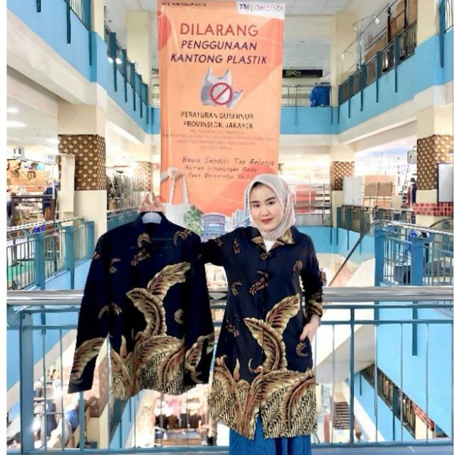 DIOBRAL:Baju batik Tunik wanita full trikot