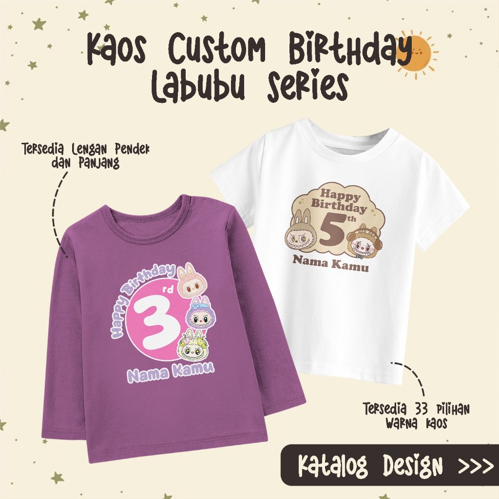 Ryzenkids Baju Kaos Custom Anak Dewasa Laki Laki Perempuan Edisi Karakter Boneka