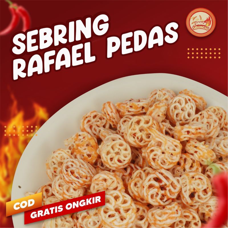 

Snack Cemilan Sebring Kerupuk Rafael Pedas - BISA COD - SIBUNGSU