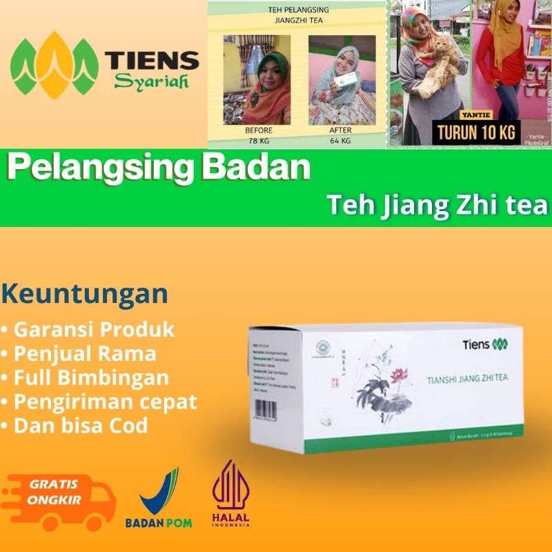 Jiang Zhi Tea Asli Original 40 Sachet Original TEH PELANGSING BADAN Jiang Zhi Tea Tiens / DETOX Tea 