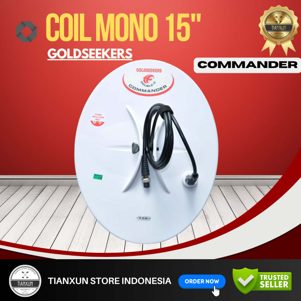 ORIGINAL SUKU CADANG COIL MONO SNIPER COMMANDER 15" INCH Koil Kumparan Metal Detektor Logam GFX7000 