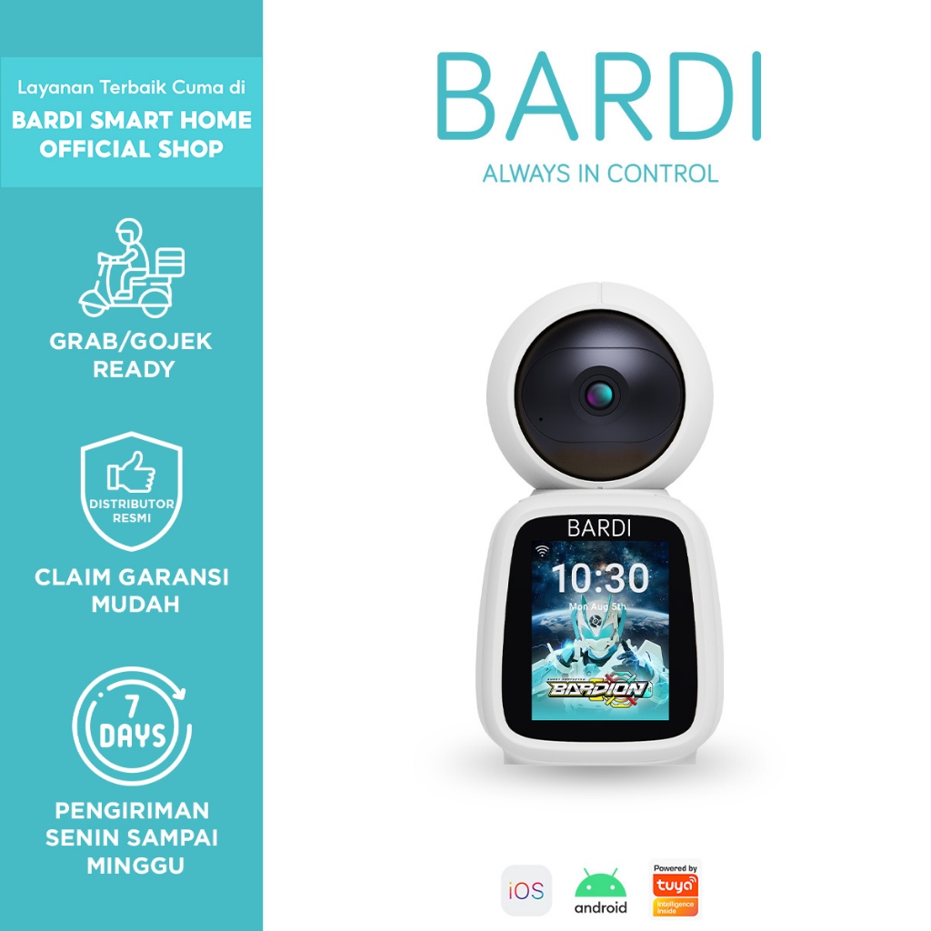 BARDI Smart IP Camera PTZ Indoor with Video Call Screen