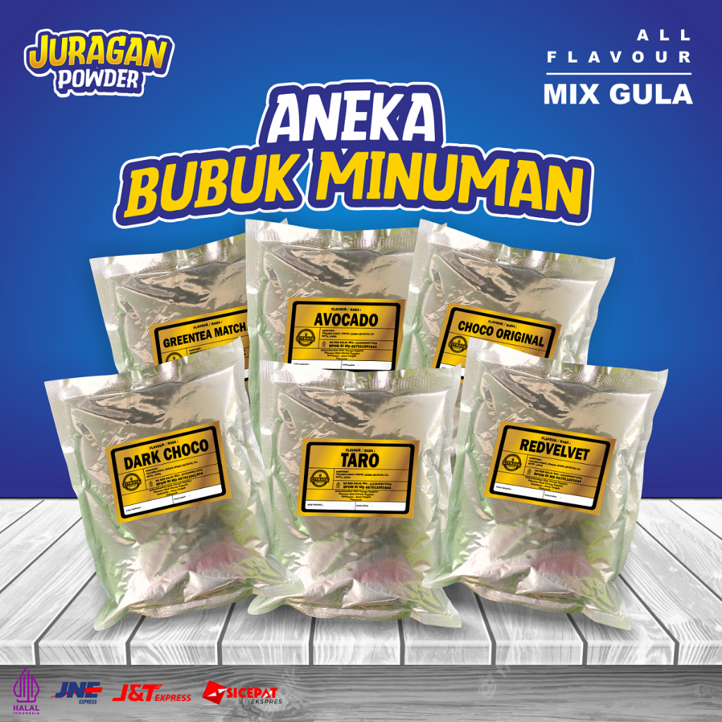 BUBUK MINUMAN ANEKA RASA MIX GULA / SERBUK MINUMAN ANEKA RASA MIX GULA / BUBUK MINUMAN INSTAN ANEKA 