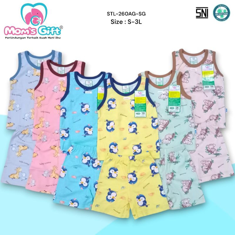Paket 3pcs Setelan Kutung Anak Moms Gift /Setelan Singlet Moms Gift