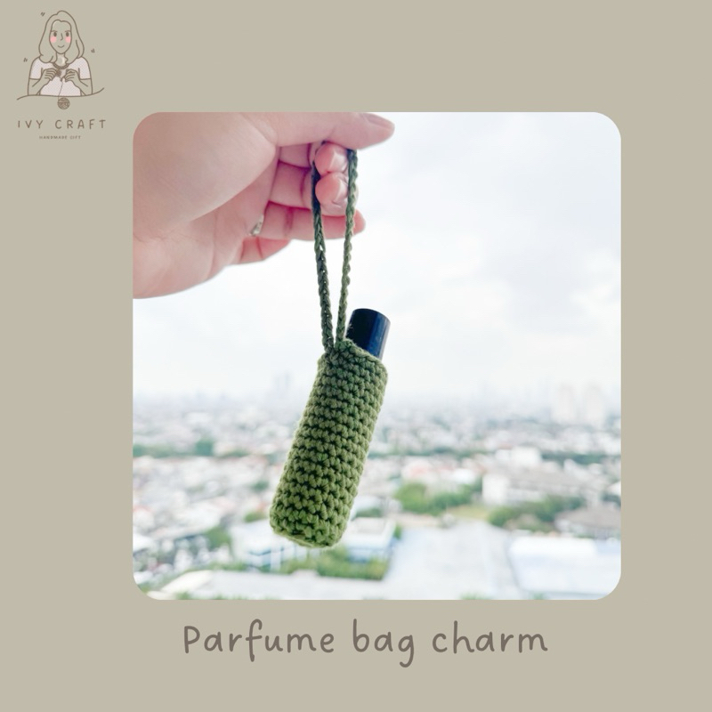 Parfume bag charm / bag charm lucu / crochet bag charm / bag charm minyak / bag charm rajut