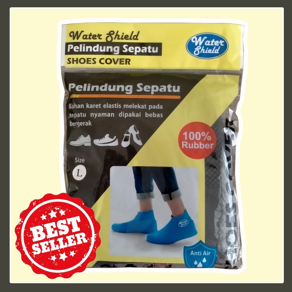 Shoes Cover Pelindung Sepatu Bahan Karet Elastis Anti Air Anti Slip Tidak Licin