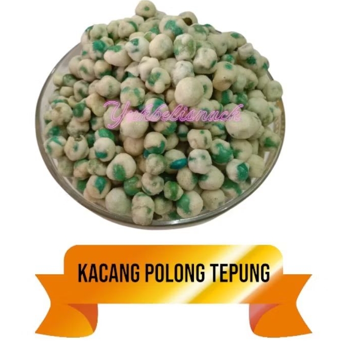 

Kacang polong tepung jaipong/kacang kapri tepung/cemilan/oleholeh/500gr