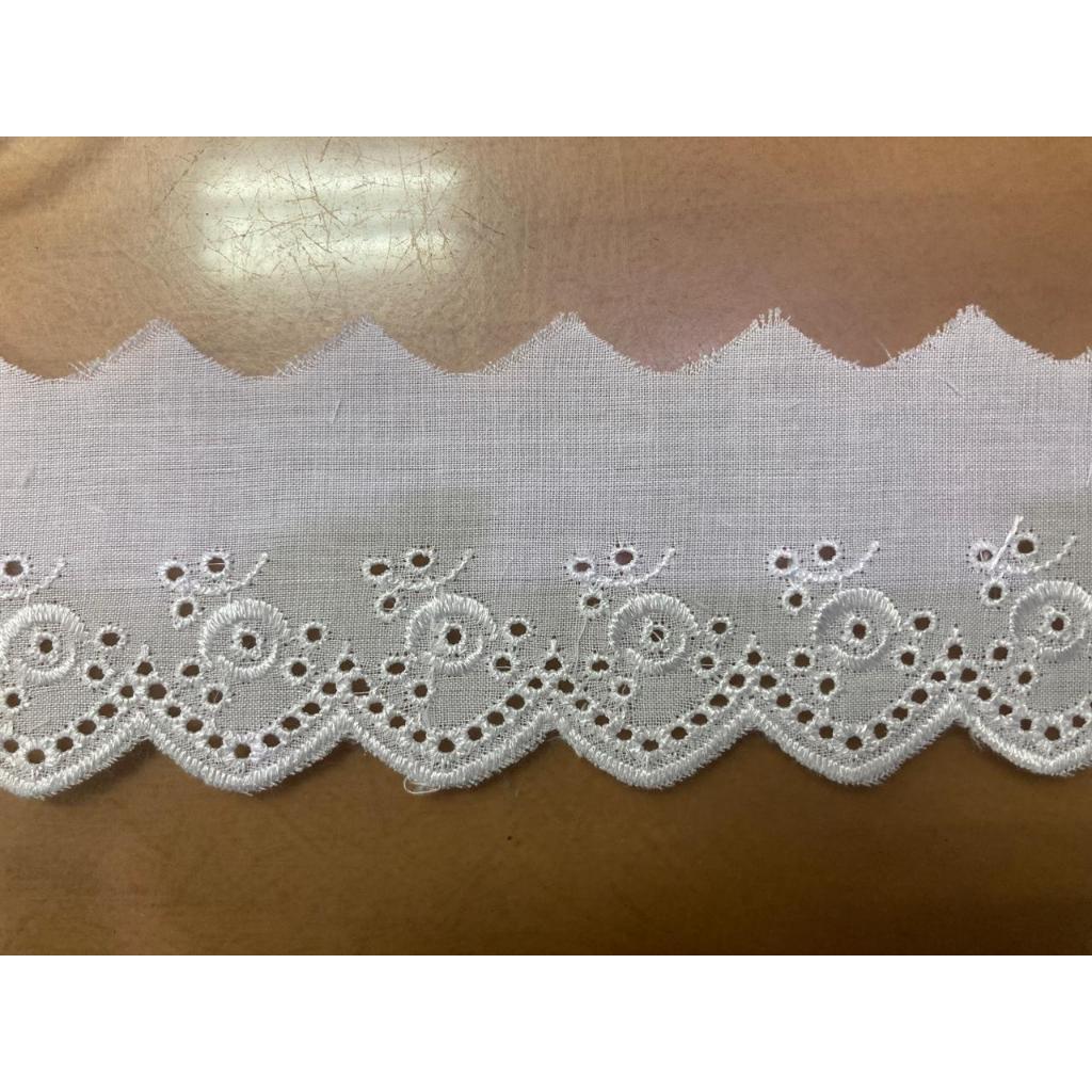 Kain Renda Bordir Katun - (TC 8240) - (Lebar +/- 6 cm)